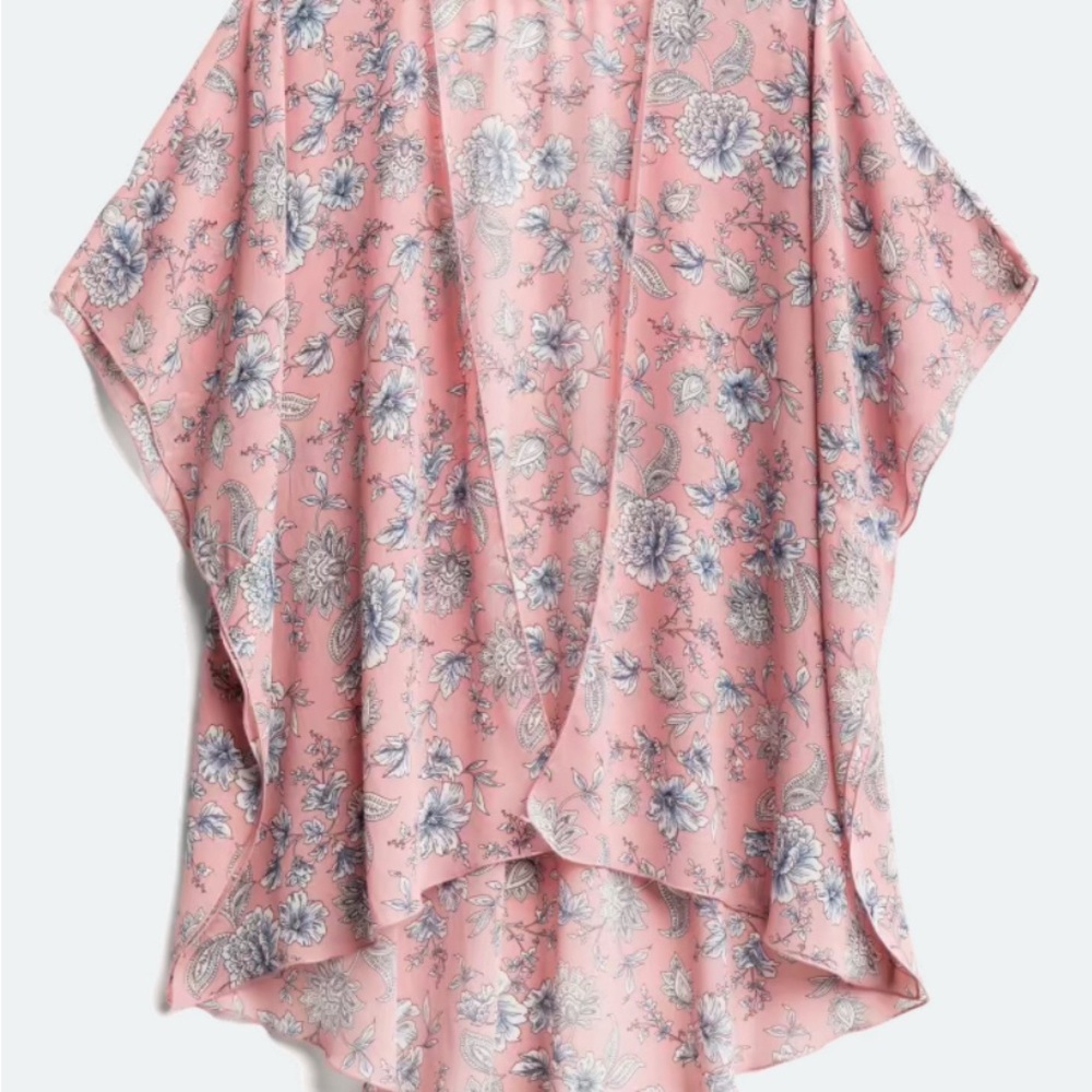 Floral Boho Garden Girl Batwing Kimono Cardigan